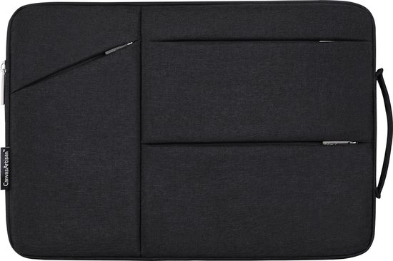 Housse pour ordinateur portable 14 pouces XV - Housse pour ordinateur portable avec compartiments Extra - Zwart
