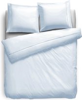 Eleganzzz Housse de couette Percal Katoen Uni - Avec Passepoil - Blue Glace - Housse de couette 240x200/220cm - Housses de couette - Lits Jumeaux