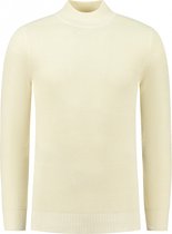 Purewhite - Heren Regular fit Knitwear Mockneck LS - Ecru - Maat M