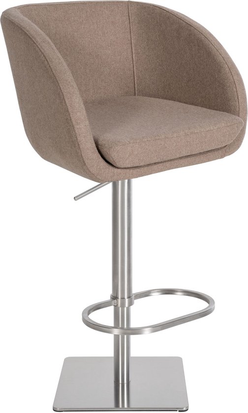 CLP Set van 2 barkrukken Milet fluweel Fluweel HBT: 85x47x48 cm bruin