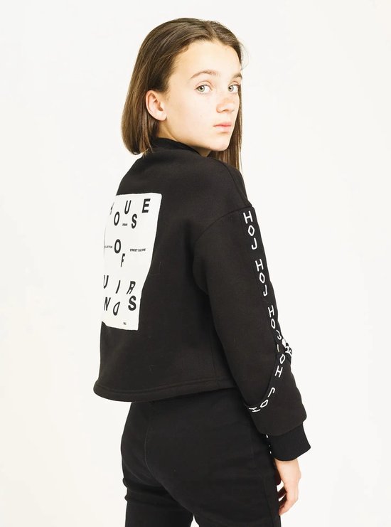 HOJ KORTE TRUI MET CANVASPRINT meiden meisje croptop