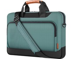 Laptophoes met grote capaciteit, schoudertas, compatibel met 17-17,3 inch Dell XPS/Inspiron 17/HP Gaming Pavilion 17/Chromebook 317, groen