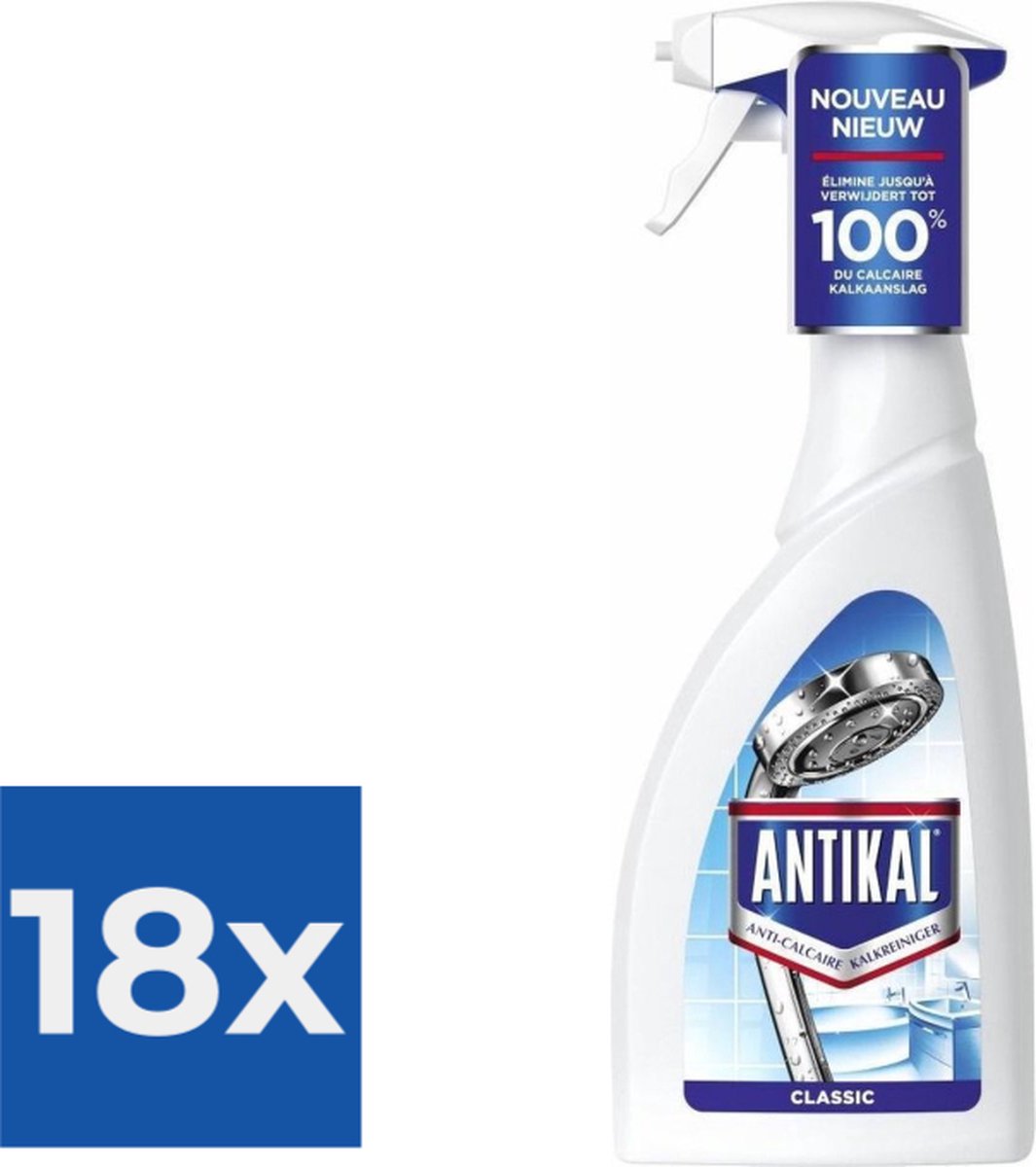 Antikal Kalkreiniger Spray Classic 700 ml - Voordeelverpakking 18 stuks