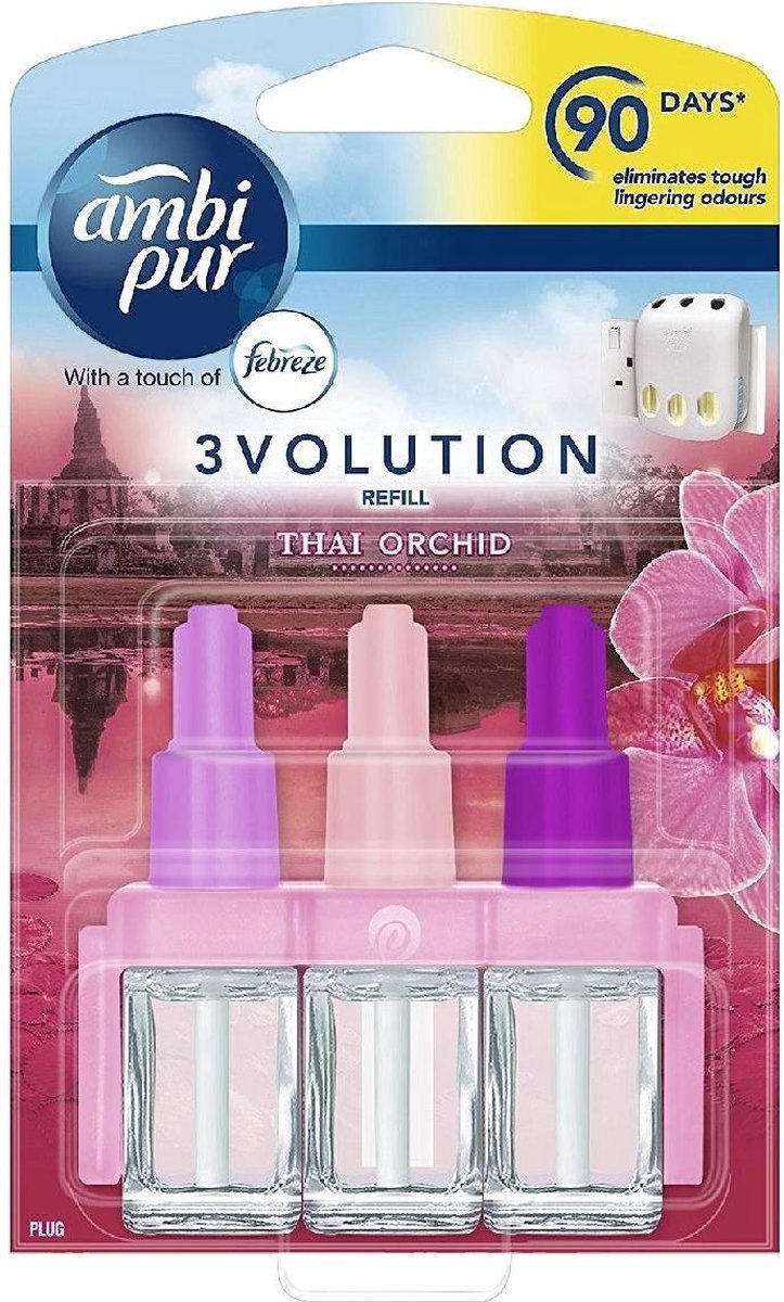Goedkoopste Ambi Pur 3Volution Luchtverfrisser Navulling - Thai Orchidee 20 ml - Voordeelverpakking 24 stuks