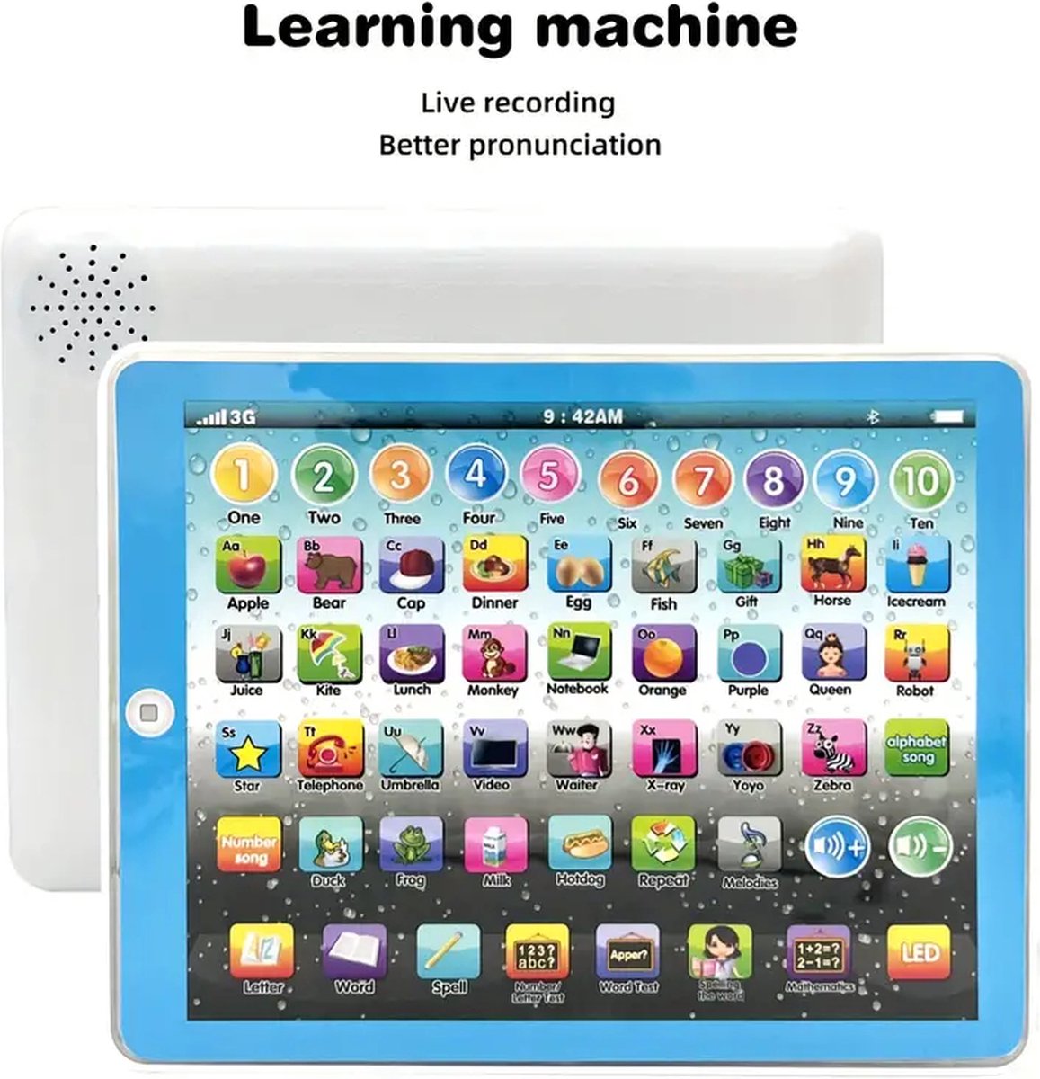 Jouets De Simulation Pour Tablette, Tablette Interactive D'apprentissage  Pour Enfants Avec Des Mots, Des Chiffres, Des Alphabets, De La Musique.  Jouet