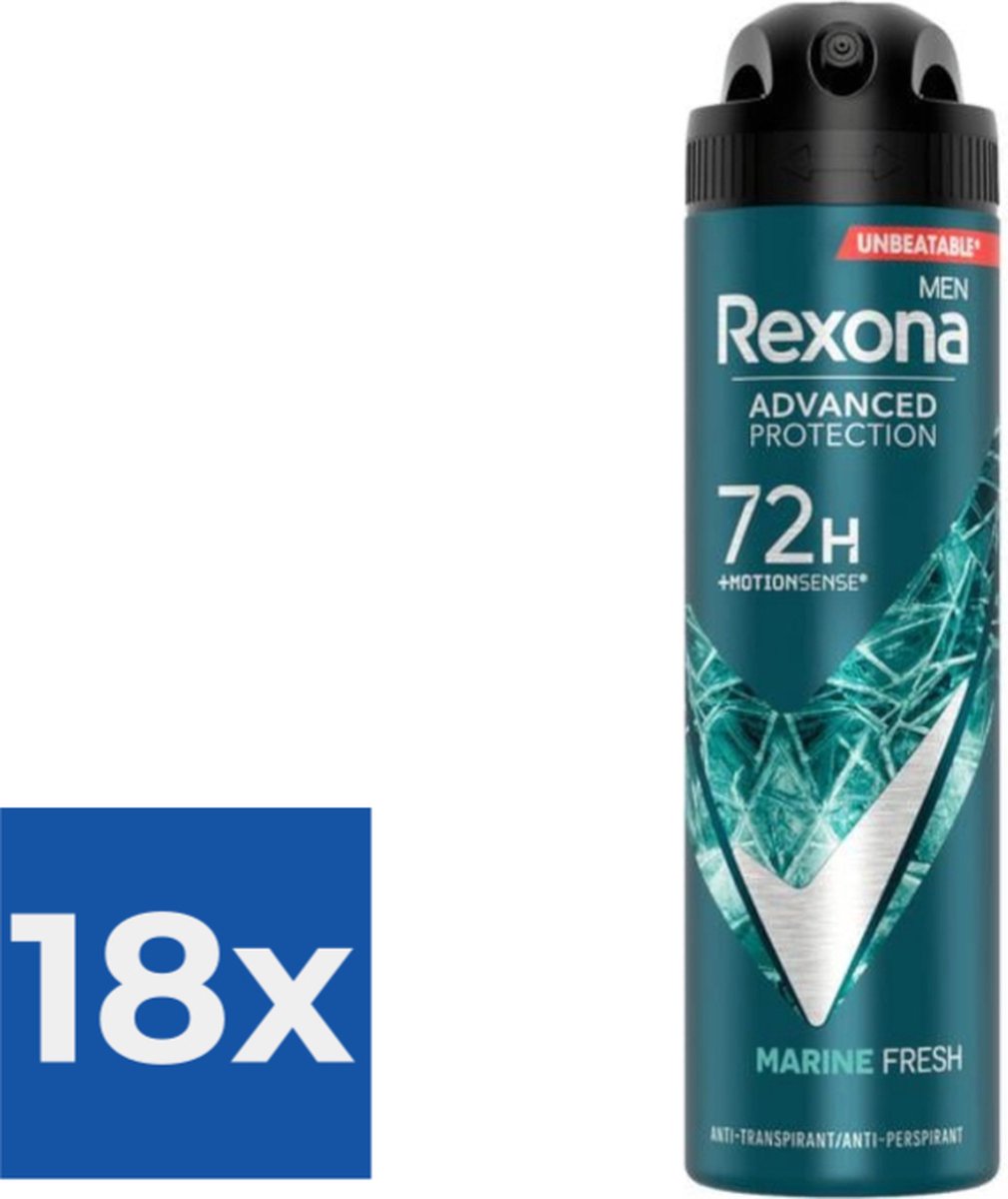 Goedkoopste Rexona Deospray Men  Marine 150 ml - Voordeelverpakking 18 stuks