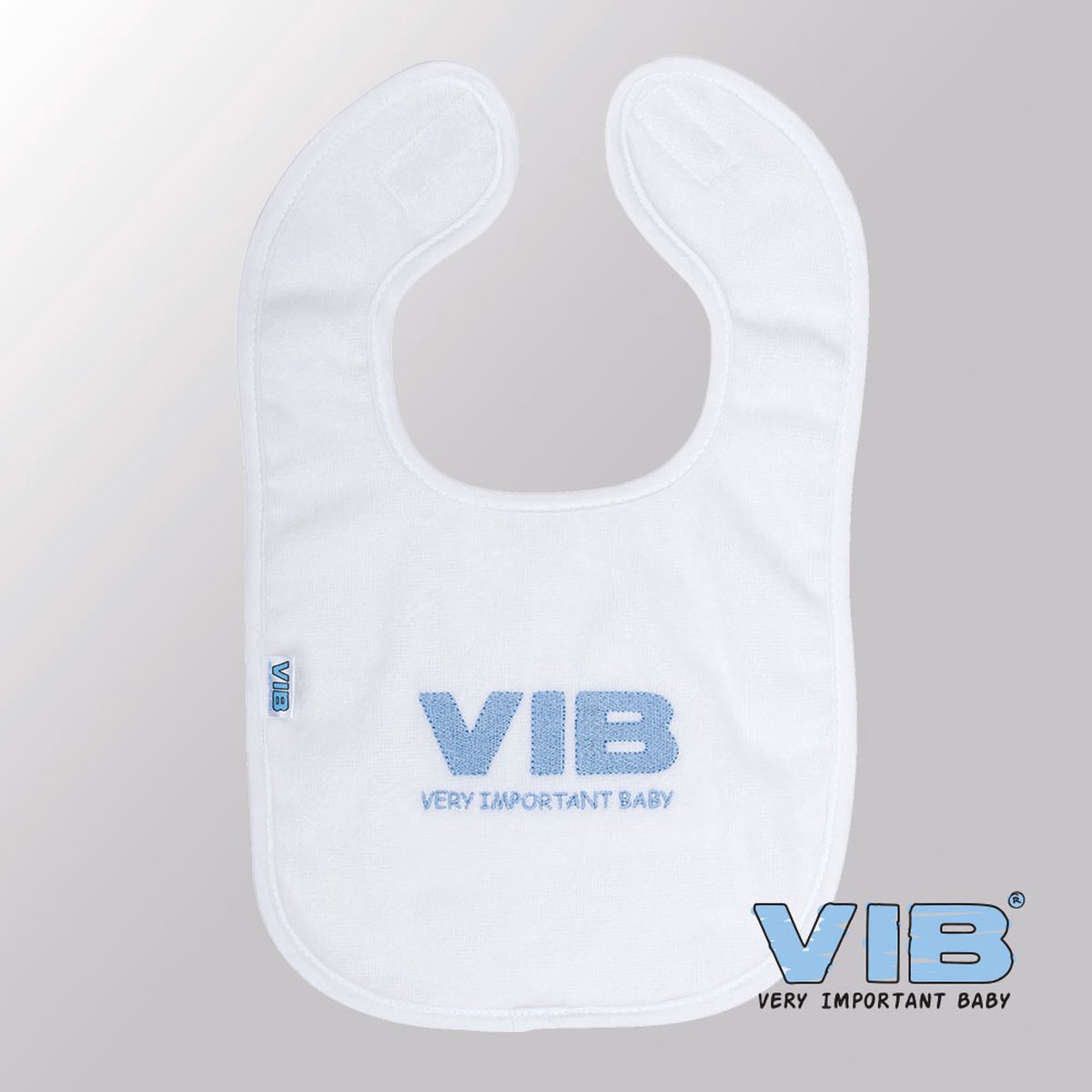 Goedkoopste VIB® - Slabbetje Luxe velours - VIB Blue - Babykleertjes - Slabbetjes - zwangerschap aankondiging - baby aankondiging