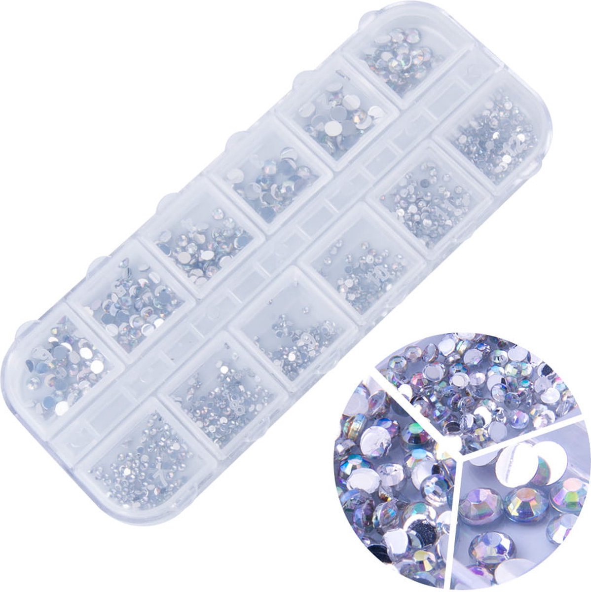 Goedkoopste Black Friday Iriserende Strass Nagel Decoratie Steentjes 1000st.