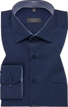 ETERNA comfort fit overhemd - popeline - donkerblauw (contrast) - Strijkvrij - Boordmaat: 43