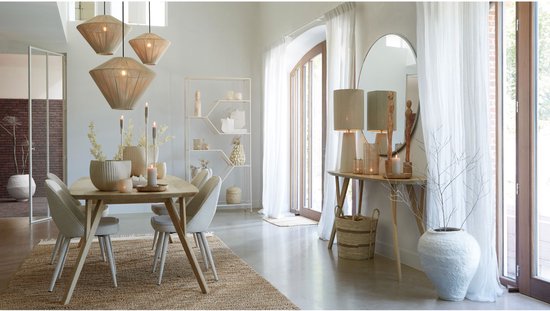Light & Living Hanglamp Felida - Crème - Ø53cm - Modern - Hanglampen Eetkamer, Slaapkamer, Woonkamer