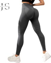 June Spring - Leggings de sport - Accentue les fesses - Taille haute - Pantalons de sport femme, Leggings de Fitness , Pantalons de yoga, Leggings de sport - Couleur Grijs - Taille M