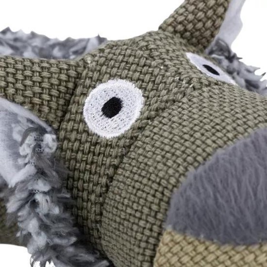 Huisdieren - Honden Speelgoed - Hondenknuffel - met Piep - Sterk - Amazing Rhino