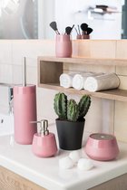WC-set, aardewerk, roze ca. 10 cm