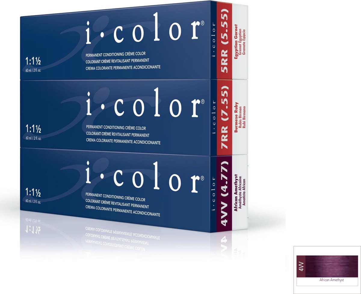 ISO i color Permanent Conditioning Crème Color 60ml 4VV African Amethyst