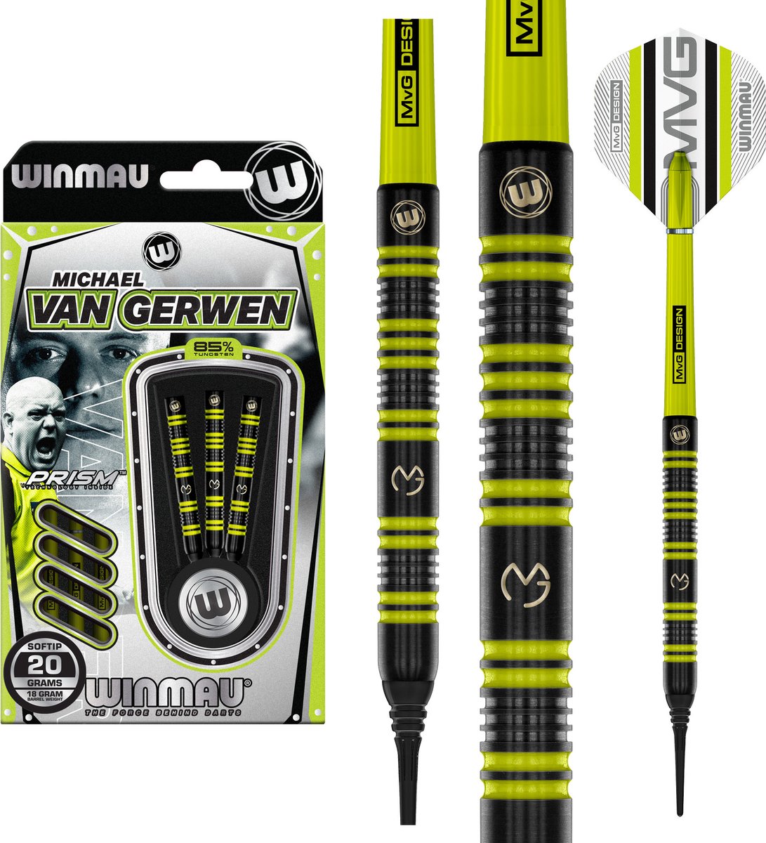 Winmau Michael van Gerwen 85% Soft Tip - Dartpijlen - Darts