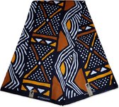Cotton Fabric | 6 yards African Bogolan ''Mudcloth'' Inspired Print 100% Cotton Fabric