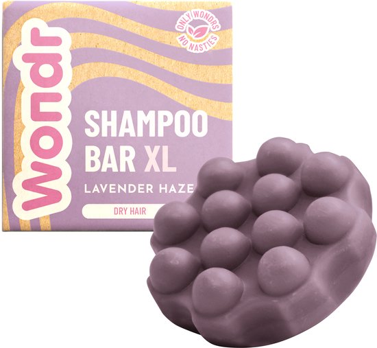 WONDR shampoing solide - Purple Healing - Lavande - Cheveux Droog - Brillant - Sans sulfate - XL - 110g