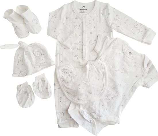 Hoera Zwanger XL geschenkset unisex - cadeau voor aankomende mamma - zwangerschap verwen pakket - baby moeder cadeau - baby geschenk set kleding unisex - 10 in 1 cadeau van Geminigifts. — afbeelding 2