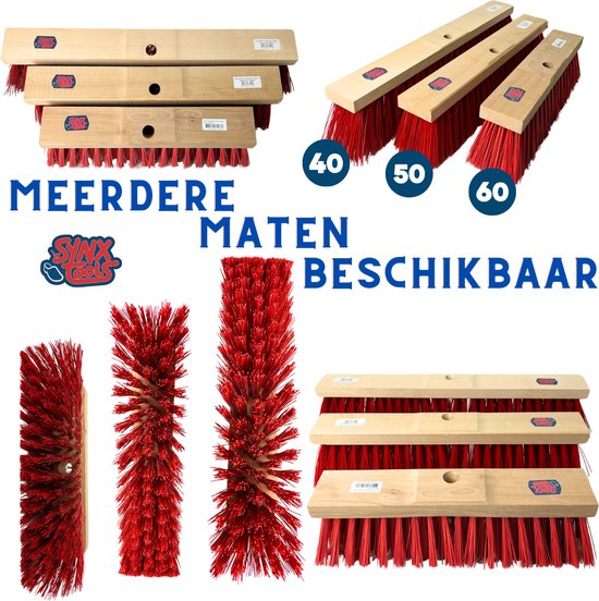 Synx Tools - Buiten Bezem 40cm - Bezems - Straatbezem Kunststof haren - Bezems - Schrobborstels - Buitenbezem - schoonmaakartikelen - Zonder Steel van Synx Tools — afbeelding 2
