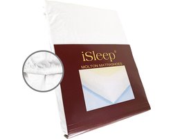 iSleep Molton Hoeslaken - 100% Katoen - Tweepersoons - 140x200 cm - Wit