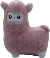 Alpaca Knuffel - Alpaca - Lama - Pluche - Valentijn -Valentijnsdag - Roze - Zacht - Speelgoed - Kindervriendelijk - Cadeau - Schattig - Decoratie - Teedz