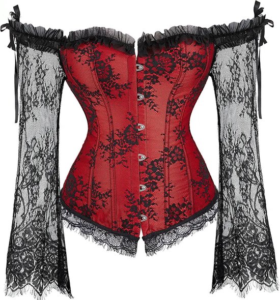 Corset Silhouette Seductiva - Également TAILLE PLUS - S à XXXL - Lingerie corset érotique - Grandes tailles - Manches longues - Costume sexy - Très bonne qualité