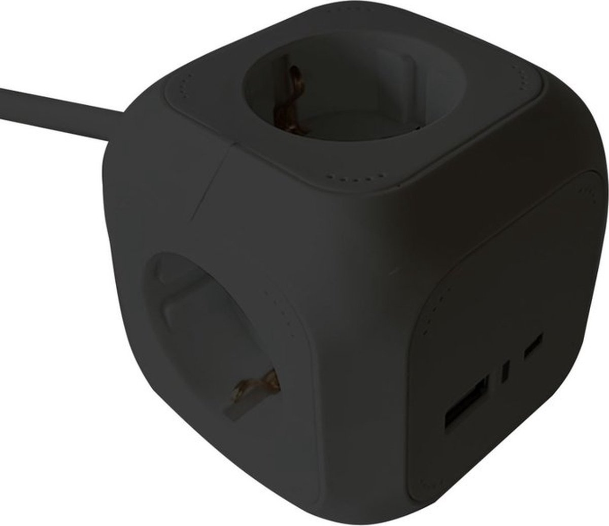 Powerversal 4 voudig koppelbaar stopcontact GST18 zilver zwart max 3600W kinderveilig kopen