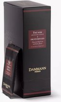 Dammann Frères - Thee 4 fruits rouges 24 sachets cristal emballés - Thé noir fruits rouges - sachets de thé compostables