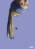 Vermeer Girl with a Pearl Earring Upside Down - ensemble de 8 cartes postales - cartes pop art