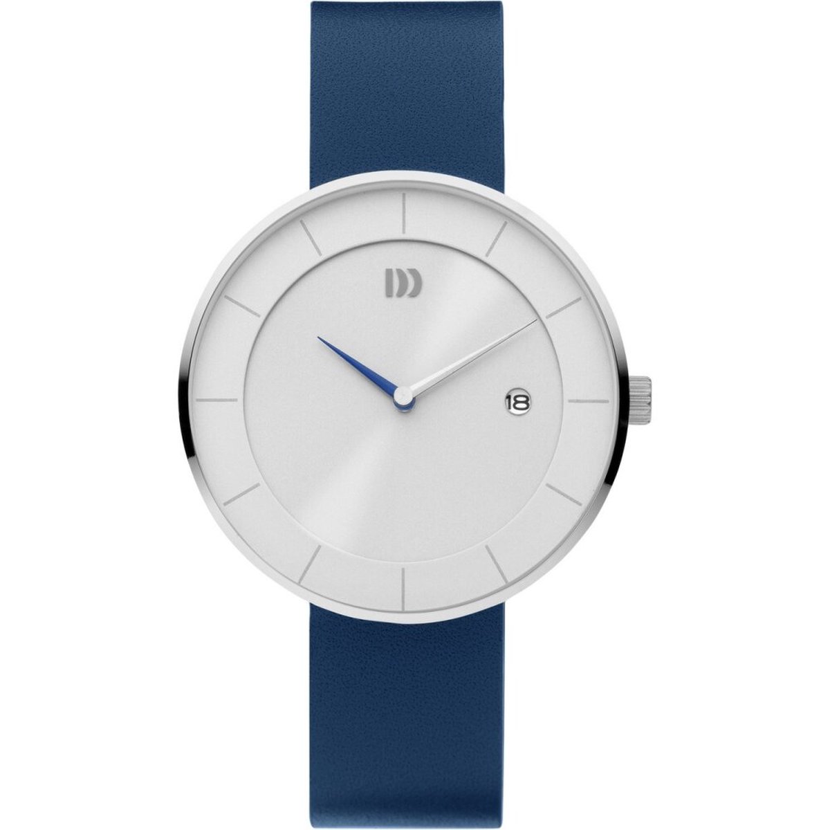 Danish Design Studio Globe Silver-Blue Solar Herenhorloge 41mm Staal 11-B1-01