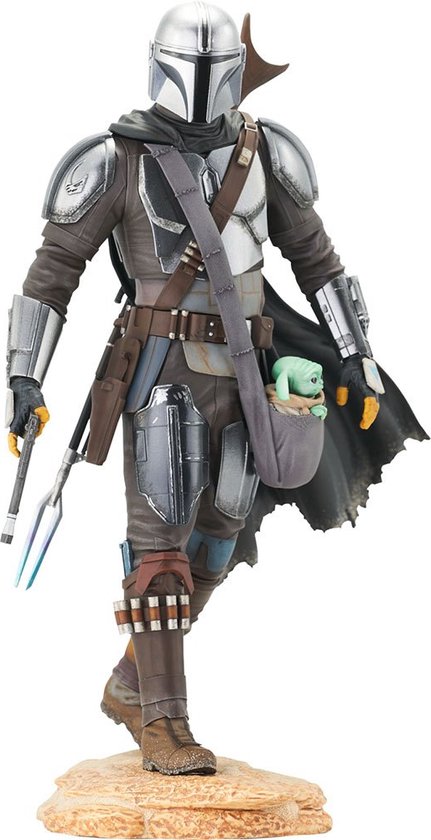 Star Wars The Mandalorian Premier Collection 1/7 The Mandalorian with The Child 25 cm