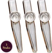 3 Stuks - Kazoo (Zilver) - blaasinstrument - Kazoo fluit - Muziekinstrument