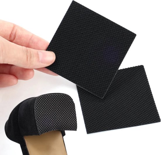 Patch de poignée en caoutchouc pour talon de chaussure - Set de 2 pièces - Coupé à la taille - Semelle de chaussure - Réparation de Chaussures pour femmes - Autocollants antidérapants