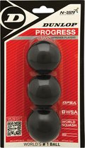 Dunlop PROGRESS 3BBL - Noir - Balles de squash