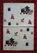 Jorzolino Theedoeken Kerstfeest (10 stuks) - 45x68 - Rood
