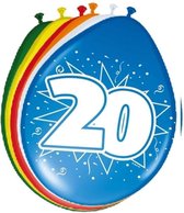 24x stuks Ballonnen versiering 20 jaar
