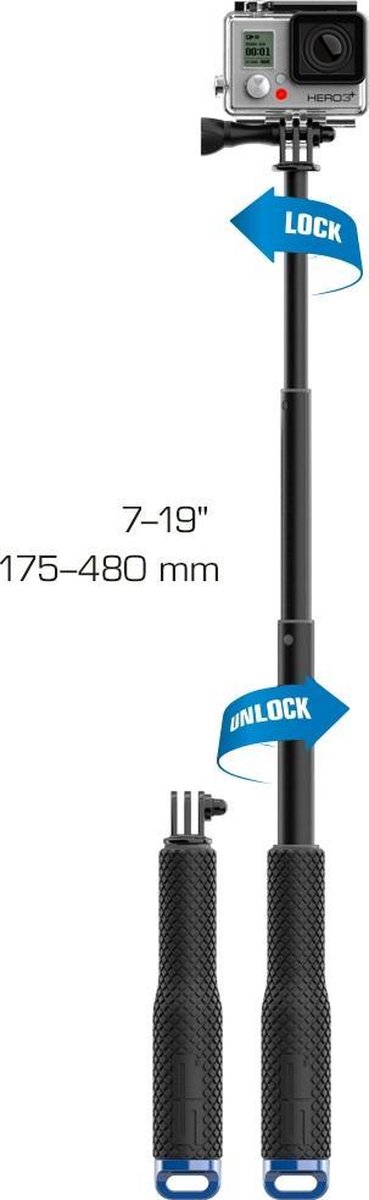 SP GADGET 53008 Sp POV Pole – Asta Telescopica Per Action Cam E Smartphone – 51 Cm, Colore Nero - 4