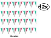 12x Vlaggenlijn Italie 10 meter - vlaglijn thema feest landen italiaans party festival
