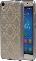 TPU Paleis 3D Back Cover for Sony Xperia M5 Zilver