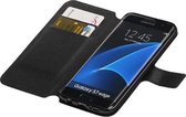 Cross Pattern TPU Bookstyle Hoesje - Wallet Case Telefoonhoesje - Geschikt voor Samsung Galaxy S7 Edge G935F Zwart