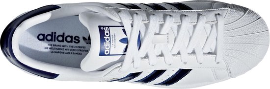 Vergissing afbreken groet adidas Superstar Sneakers Sneakers - Maat 43 1/3 - Unisex - wit/blauw |  bol.com