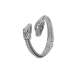 SILK Jewellery - Zilveren Armband / Bangle Slang - Fierce - S20.M - Maat M