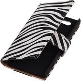 Zebra Bookstyle Wallet Case Hoesje voor Sony Xperia Z4 Compact Wit