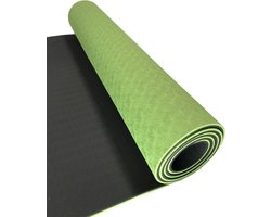 Sportbay Deluxe Yogamat - 183 x 61 cm - Groen/Grijs