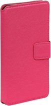 Roze Samsung Galaxy J1 2015 TPU wallet case booktype hoesje HM Book
