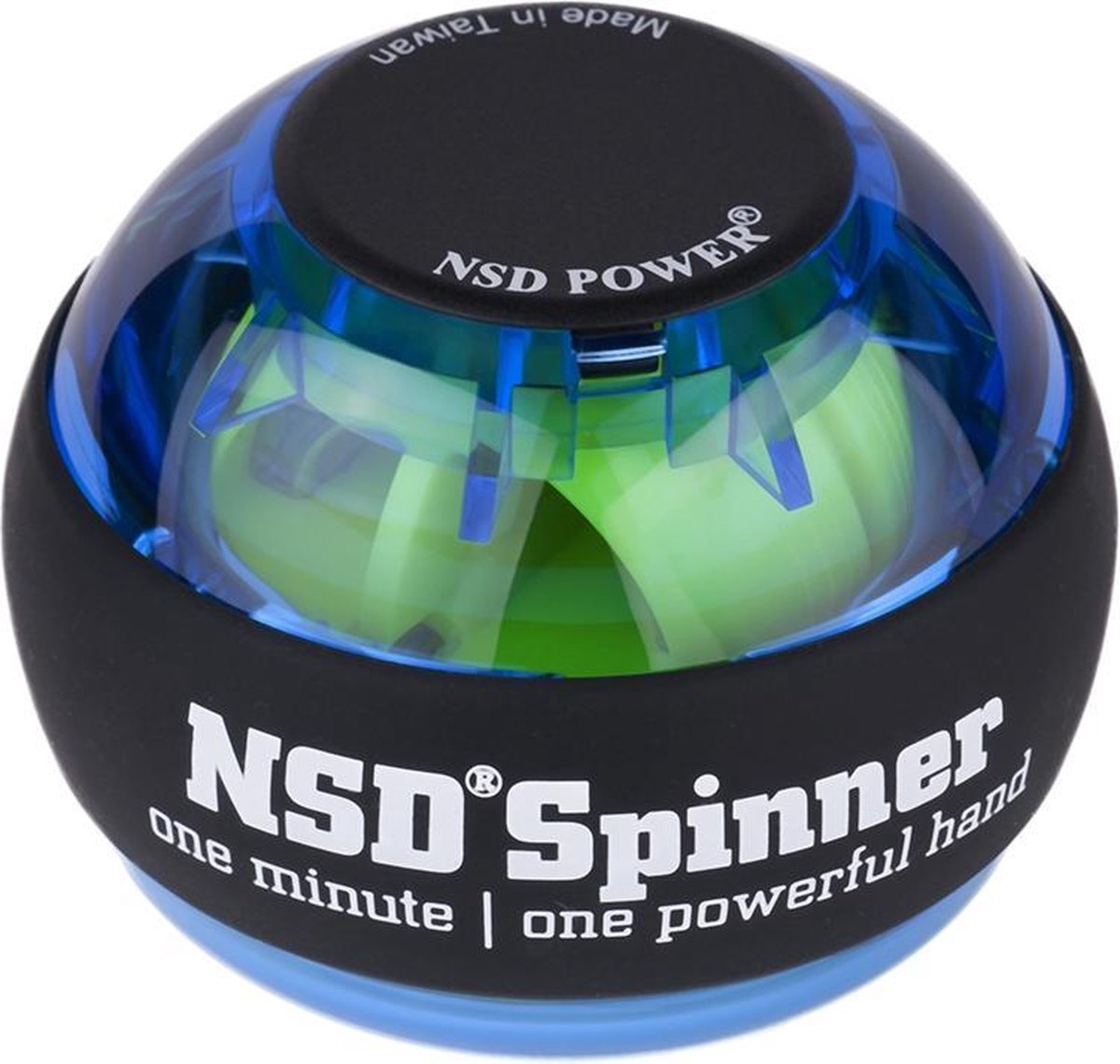 NSD Spinner Regular - Blue: Powerball Handtrainer voor Verbeterde Grip & Armsterkte, Ideaal voor Fitness en Revalidatie, Duurzaam met Schokbestendig Binnenwerk.