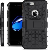 Apple iPhone 7/8 PLUS - Rugged Hybrid case hoesje  - Zwart