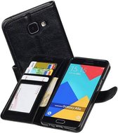 Samsung Galaxy A5 2016 Portemonnee Hoesje Booktype Wallet Case Zwart