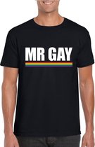 Gay Pride t-shirt zwart Mr Gay heren - LGBT/ Homo shirts M
