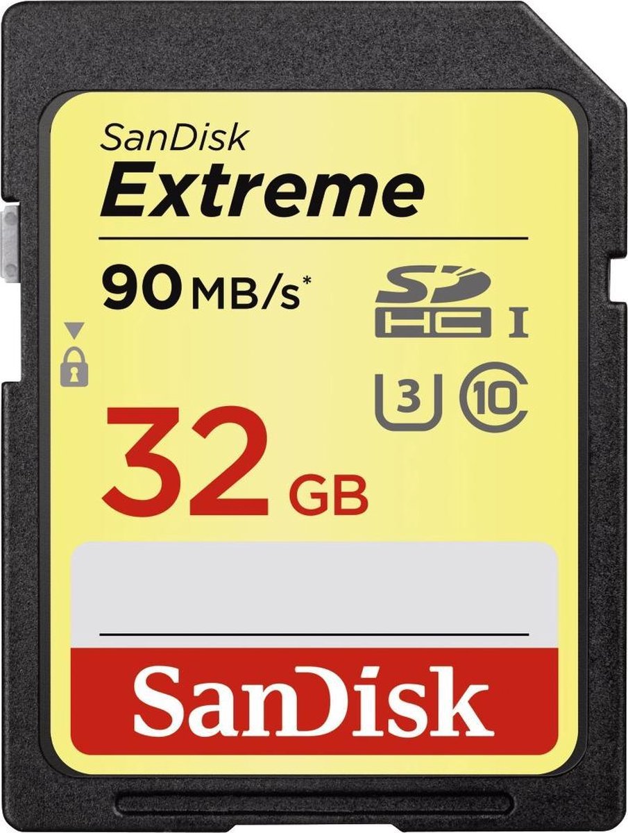 Sandisk SDHC Extreme 32GB 90MB/s Class 10